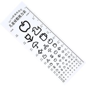 PLAFOPE Eye Chart Children Vision Chart Vision Test Chart snellen Chart otoscopes Plastic Eye Vision Exam Test Wall Kids Posters Visual Eye Exam Chart White PVC Atlas Portable Preschool