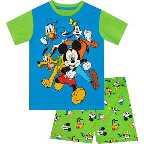 Disney Mickey Mouse Pajamas | Mickey Pjs | Boys Summer Pajamas | Blue 7
