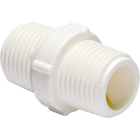 Rainbow Dream 1/2 Inch PVC Nipple Male coupling adaptor (Male x Male Pipe Thread) - 20 Packs, White (1/2 Inch)