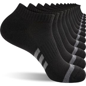 Heatuff Men's Cushion Ankle Socks Athletic Running Low Cut Breathable Comfort Casual Socks (12 Pairs)