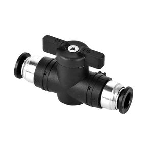 Beduan Push to Connect Fitting Ball Valve, 4mm Tube OD Pneumatic Air Flow Control Ball Valve Straight Union Connect Adapter