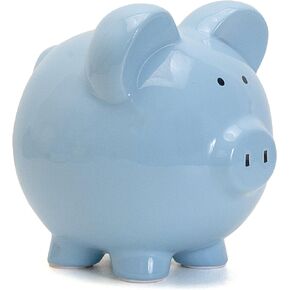 Child to Cherish Ceramic Piggy Bank, Dark Blue
