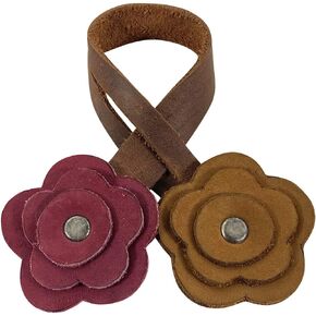 Hide & Drink, Rose Bag Ornament Handmade from Full Grain Leather - Cute, Trendy, Stylish, Fashionable, Purse, Handbag, Luggage Accessory - Wrap, Hang, Attach, Tie - Makes a Great Gift - Multicolor