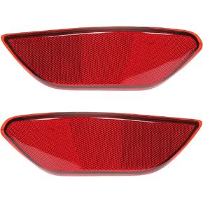 Acouto Rear Bumper Trim Reflector Light Lamp 95863110500 95863110600 2pcs Car Tail Warning Light Replacement for Cayenne 2011‑2014 Red