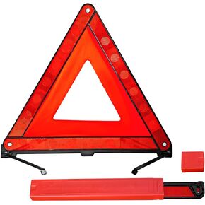 AUKEPO Warning Triangles, Foldable Car Road Warning Reflective Triangles, Emergency Triangle for Vehicles Breakdown, Slow Moving Vehicle Triangle Reflector Safety Triangle Kit