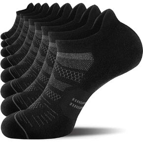 Tlynsnil 8 Pairs Ankle Running Compression Sock for Men and Women,Cushioned Low Cut Tab Athletic Socks…