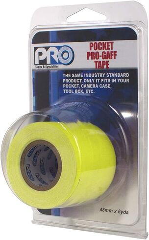شريط Gaff للجيب من Pro Tapes مقاس 1 بوصة (24 مم) × طول 6 ياردات، أسود غير لامع. شريط Gaffer بحجم الجيب. صنع في الولايات المتحدة الأمريكية. يحمل بقوة، وسهل الإزالة. in Kuwait