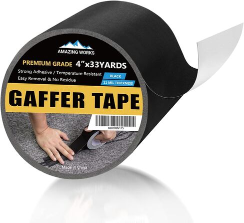 Gaffers Tape - Professional Grade Gaffers Tape 2 Inch x 30 Yards, Waterproof, Non-Reflective, No Residue Cloth Camera Tape Multipurpose Matte Finish Black Gaffers Tape for Photography Filming Backdrop in Saudi Arabia