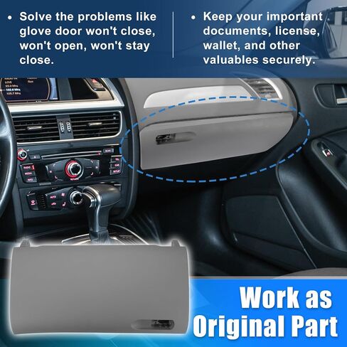 uxcell Dash Glove Box Door Lid Cover for Audi A4 S4 2001-2008 Glove Compartment Lid No.8E1857124A Gray in Saudi Arabia