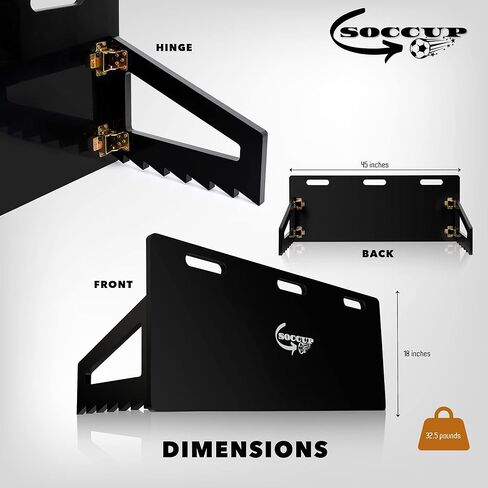 SOCCUP Soccer Rebounder Board - معدات تدريب كرة القدم - مدرب كرة قدم محمول للأطفال والكبار - مناسب لممارسة أهداف كرة القدم - جدار تدريب كرة القدم مقاوم للصدمات - 45 × 18 بوصة in Kuwait