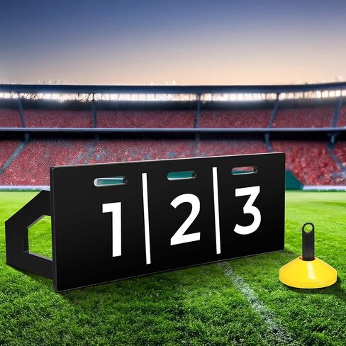 RoundFunny Soccer Rebounder Board مقاس 40 بوصة × 16 بوصة جدار تمرير كرة القدم ثنائي الزاوية قابل للطي مع 20 قطعة من مخاريط كرة القدم معدات ترتد للخلف للتدريب على ممارسة الرماية in Kuwait