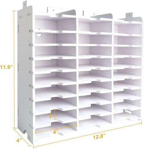 تخزين وسادة الحبر من YUIONNAY - تصميم منظم وسادة الختم - رف صينية طلاء مثبت على الحائط للحرف اليدوية - إمداد متوافق مع حامل الاستغاثة 40 in Kuwait