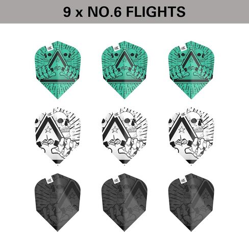 Target Darts Rob Cross Ink Design No.6 Dart Flights - 3 Set Pack (9 in Total) in Saudi Arabia