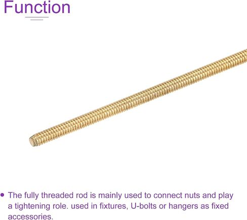 DMiotech 3 Pack M2 x 250mm Fully Threaded Rod Brass Right Hand Threads Rod Bar Studs in Saudi Arabia