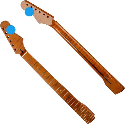جيتار كهربائي URSKOG 22fret Star Bright برقبة جيتار كهربائي، جيتار كهربائي من خشب القيقب المحمص الملتهب الكندي، صامولة عظمية in Kuwait