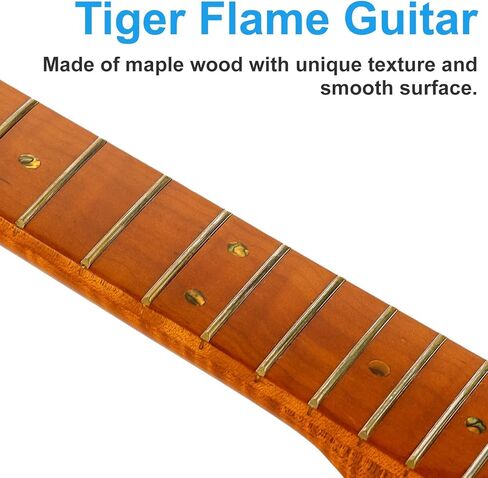 جيتار كهربائي URSKOG 22fret Star Bright برقبة جيتار كهربائي، جيتار كهربائي من خشب القيقب المحمص الملتهب الكندي، صامولة عظمية in Kuwait