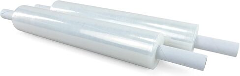 IDL Packaging 20" x 1000' Hand Stretch Wrap Roll of 80 Gauge with Extended Cardboard Handles (1 Roll) - Extra Sticky Clear Plastic Wrap Film - Pallet Wrap Stretch Film for Packing, Shipping & Moving in Saudi Arabia