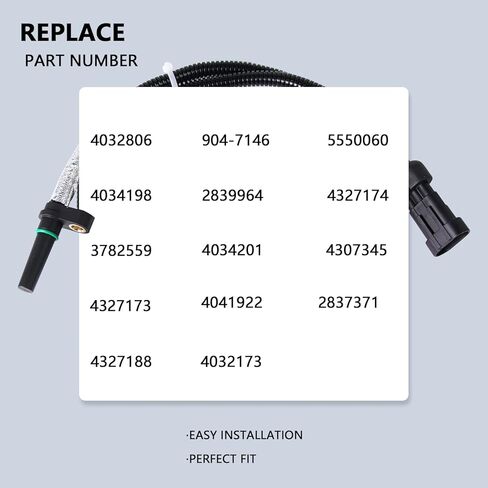 مستشعر سرعة الشاحن التوربيني MIKODA، مستشعر سرعة إخراج الشاحن التوربيني متوافق مع Cummins Holset ISB ISC ISL ISX 6.7L ديزل دودج رام 2500 3500 4500 5500 2013-2018 استبدال 4032806 904-7146 in Kuwait