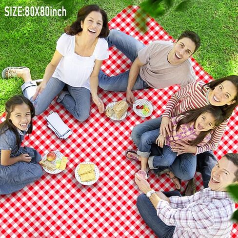 K Y KANGYUN XXL Large Beach Blanket (80 "x 79") Picnic Blankets fit 4-7 Adults, Waterproof Sandproof Beach Picnic Mat Foldable Rug with Family Outdoor Blanket for Camping Park Travel in Saudi Arabia