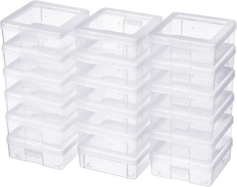 Clear Plastic Storage Boxes with Lids,Arts & Crafts Storage Boxes & Organizers Craft Jewelry Life Item Organizer for Puzzles, Pens, Rings, Needle and Thread, Nail Polish(6 Pack Small + 6 Pack Medium） in Kuwait