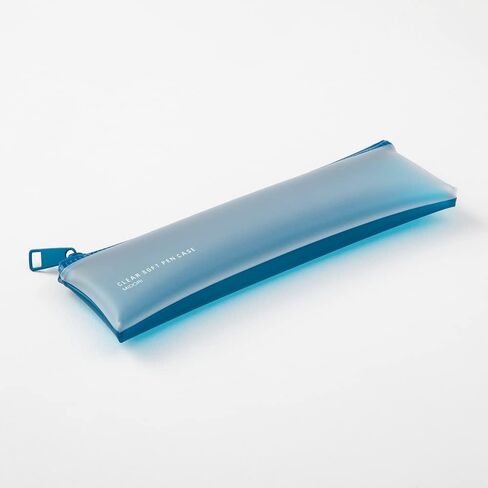 Midori 41817006 Pencil Case, Clear Soft Pen Case, Blue, Blue, Modern in Kuwait