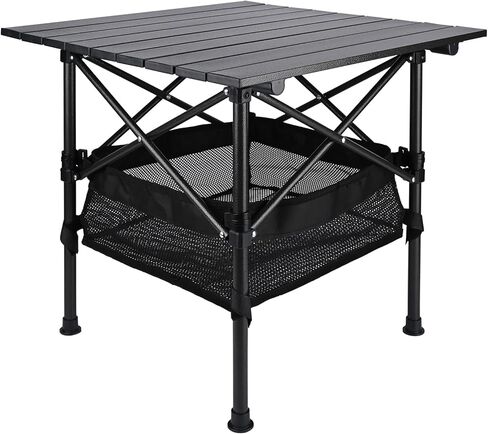 VOOVY Portable Camping Folding Table, Outdoor Picnic Table Aluminum Roll-Up Table with Easy Carrying Bag for Indoor,Outdoor,Camping, Beach,Backyard, BBQ, Party, Patio, Picnic in Saudi Arabia