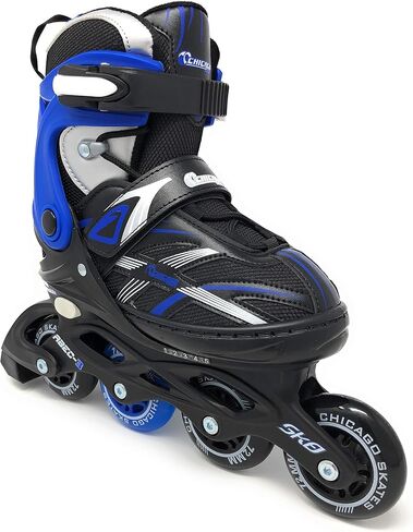 Chicago Skates Boys Adjustable Inline Skates - Medium Sizes J13-4 - Blue in Saudi Arabia