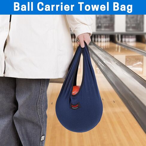 حقيبة تلميع البولينج من فيزمان، منشار منظف كرات البولينج، حقيبة منشفة حامل الكرة، أزرق in Kuwait
