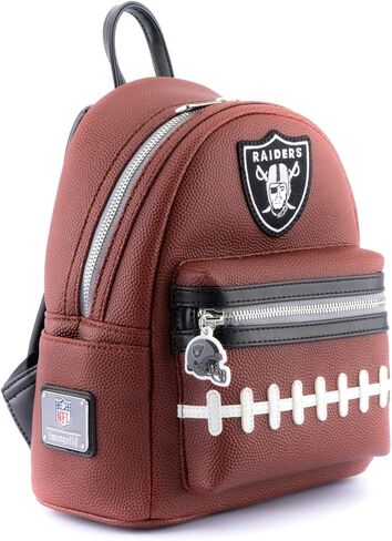 Loungefly NFL: حقيبة ظهر تحمل شعار Las Vegas Raiders Pigskin in Saudi Arabia