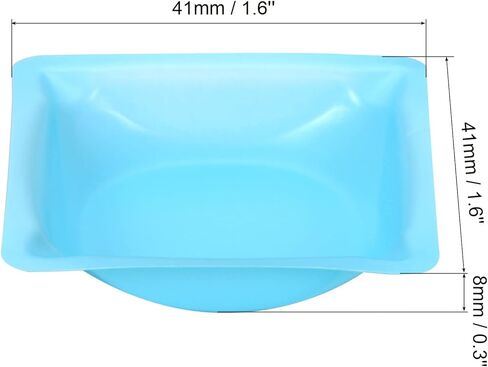 PATIKIL Square Weigh Boats, 7 Pack Plastic Small Scale Trays Powder Dispenser for Weighing Mixing, Blue in Kuwait