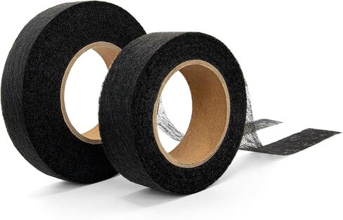 Tymyp Iron Tape, Iron On Hem Tape for Pants, Heavy Duty Fabric Tape, 0.8 inch Wide 66/210 FT Long, Great for Clothing Hemming, Black (2 Rolls) in Saudi Arabia