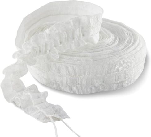 Curtain Pleating Tape 10 Yards White British Style, Perfect for Making Home Decor Projects.(10 Yards 1 Inch) in Saudi Arabia