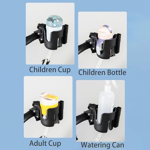 Lvvbaby Universal Cup Holder for Stroller with Phone Holder Suitable for Strollers, Bicycles, Mobile Phone Holder for Strollers, Large Caliber Cup Holder, 2-in-1 Mobile Phone Cup Holder for Strollers in Saudi Arabia
