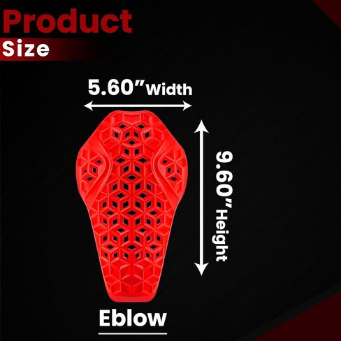 MOTOSTYLEWEAR - اعتماد CE 2 من وسادات حماية الكوع، وواقيات الكوع المعتمدة من المستوى 2، ووسادة استبدال سترة الدراجات النارية لدرع الكوع للرجال والنساء. in Kuwait