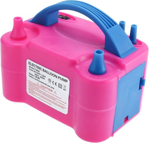 YaeKoo 600W AC Portable Electric Balloon Pump Air Blower Electric Balloon Inflator Dual Nozzle Inflator Blower for Balloon Column Stand for Christmas/Wedding/Party Decoration-110V US Plug in Saudi Arabia