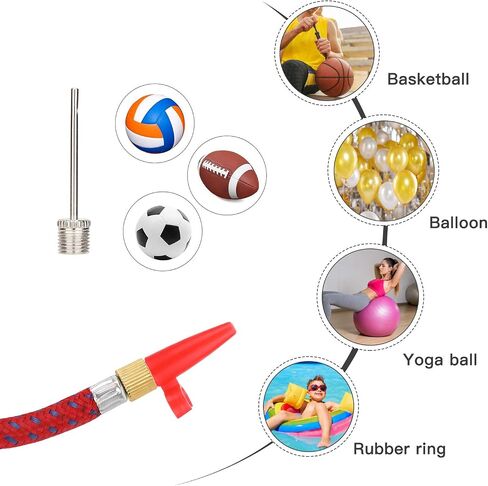 QKURT Bike Valve Adapter Set, 12pcs ValveAdapter Compressor Ball Needle Bicycle Pump Valve Extensions for Bike Tire Balls Balloon in Saudi Arabia