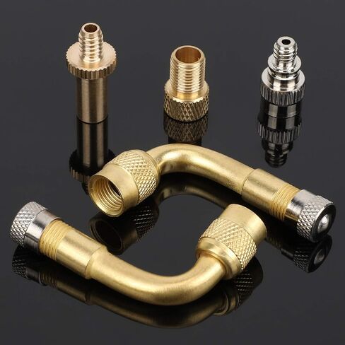QKURT Bike Valve Adapter Set, 12pcs ValveAdapter Compressor Ball Needle Bicycle Pump Valve Extensions for Bike Tire Balls Balloon in Saudi Arabia