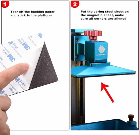 لوح فولاذي مرن مغناطيسي من الراتنج BIQU، لوحة بناء سرير مرن مقاس 150 × 95 مم متوافقة مع طابعة Elegoo Mars 3 SLA LCD الراتنج ثلاثية الأبعاد in Kuwait