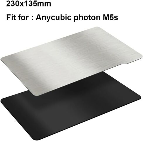 HysiPrui Flexible Spring Steel Magnetic Build Plate for Resin 3D Printer - SLA 3D Printer Parts/Accessories Replacement Build Platform Bed Compatible with Anycubic Photon M5s 230x135mm in Saudi Arabia