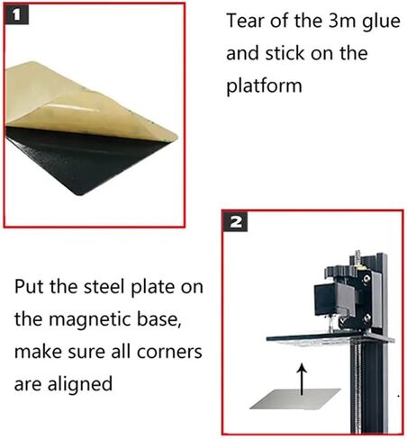 HysiPrui Flexible Spring Steel Magnetic Build Plate for Resin 3D Printer - SLA 3D Printer Parts/Accessories Replacement Build Platform Bed Compatible with Anycubic Photon M5s 230x135mm in Saudi Arabia