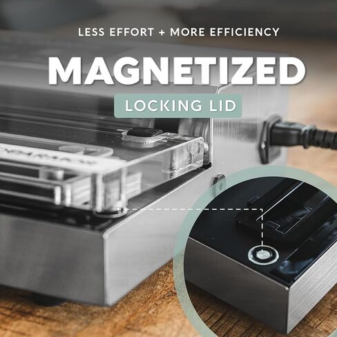 ماكينة سد الفراغات من Avid Armor - هيكل من الفولاذ المقاوم للصدأ A100، غطاء شفاف، مضخة مكبس مزدوجة تجارية عالية التحمل 12 شريط إغلاق عريض مدمج في مروحة تبريد تتضمن 30 كيسًا مقطوعًا مسبقًا وخرطومًا ملحقًا in Kuwait