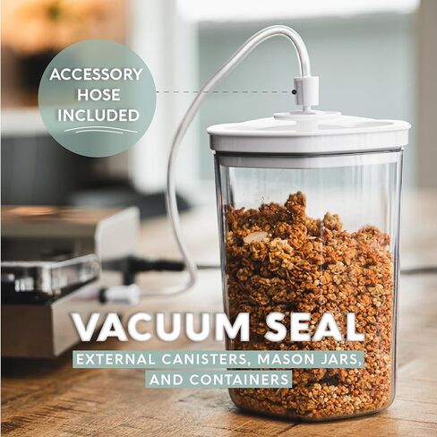 ماكينة سد الفراغات من Avid Armor - هيكل من الفولاذ المقاوم للصدأ A100، غطاء شفاف، مضخة مكبس مزدوجة تجارية عالية التحمل 12 شريط إغلاق عريض مدمج في مروحة تبريد تتضمن 30 كيسًا مقطوعًا مسبقًا وخرطومًا ملحقًا in Kuwait