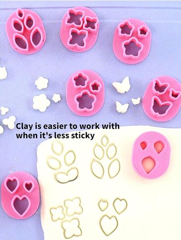 Polymer Clay Cutters for Earring Gorvalin 6Pcs Mini Flower Clay Cutters for Clay Jewelry Making 3D Flower Butterfly Leaf Micro Clay Cutter Tools for Polymer Clay Jewelry DIY in Kuwait