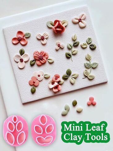 Polymer Clay Cutters for Earring Gorvalin 6Pcs Mini Flower Clay Cutters for Clay Jewelry Making 3D Flower Butterfly Leaf Micro Clay Cutter Tools for Polymer Clay Jewelry DIY in Kuwait