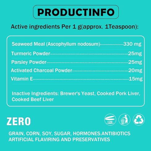 مسحوق العناية بأسنان الكلاب - مزيل البلاك من كوليز للأسنان، يتميز بمسحوق تنظيف الأسنان العشبي ومعطر أنفاس الكلاب للحصول على فم مثالي وصحة أسنان ولثة مشرقة. (30 يومًا لكلاب) in Kuwait