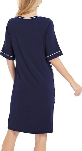 GYS Women's Bamboo Nightgowns, 3/4 Sleeve Nightshirt for Women, Soft Comfy Sleepwear Dress in Kuwait