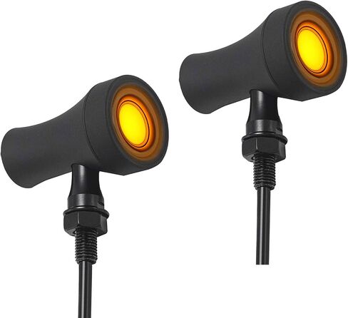 BOSYCY دراجة نارية بدوره إشارات أضواء LED الذيل مع بارد الجمجمة 2-حزمة، 40 المصابيح الحمراء العنبر للفرامل الخلفية مؤشر الذيل الوامض العالمي صالح هارلي هوندا كاواساكي سوزوكي انتصار (الجمجمة الكروم) in Kuwait