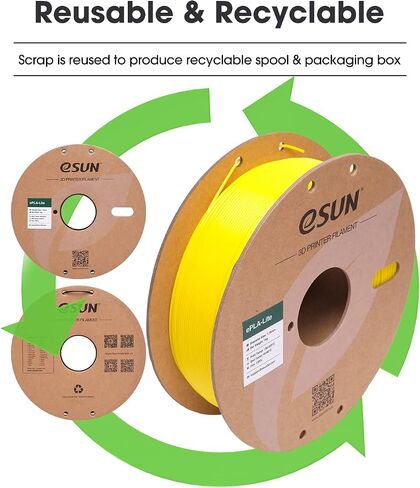 eSUN PLA Filament 1.75mm, High Toughness 3D Printer Filament Upgraded PLA Filament, Dimensional Accuracy +/- 0.03mm, 1KG Cardboard Spool (2.2 LBS) 3D Printing Filament for 3D Printers, Black in Saudi Arabia