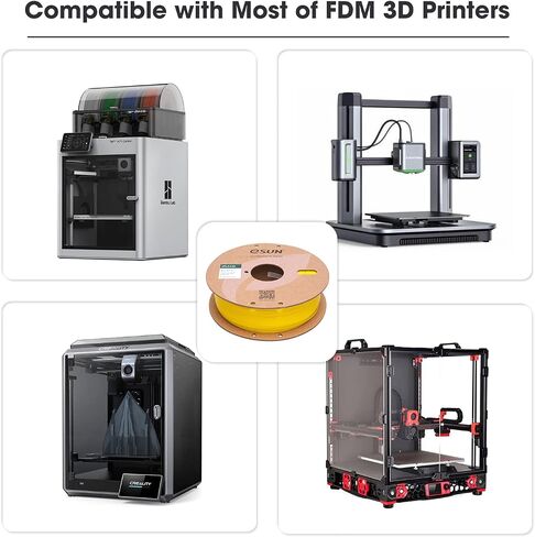 eSUN PLA Filament 1.75mm, High Toughness 3D Printer Filament Upgraded PLA Filament, Dimensional Accuracy +/- 0.03mm, 1KG Cardboard Spool (2.2 LBS) 3D Printing Filament for 3D Printers, Black in Saudi Arabia