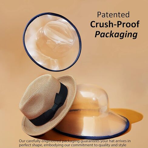 Joywant Men's Straw Fedora Sun Hats with Snap Brim UPF 50+ Protection Brim, Beach Panama Hat for Men Beige in Saudi Arabia